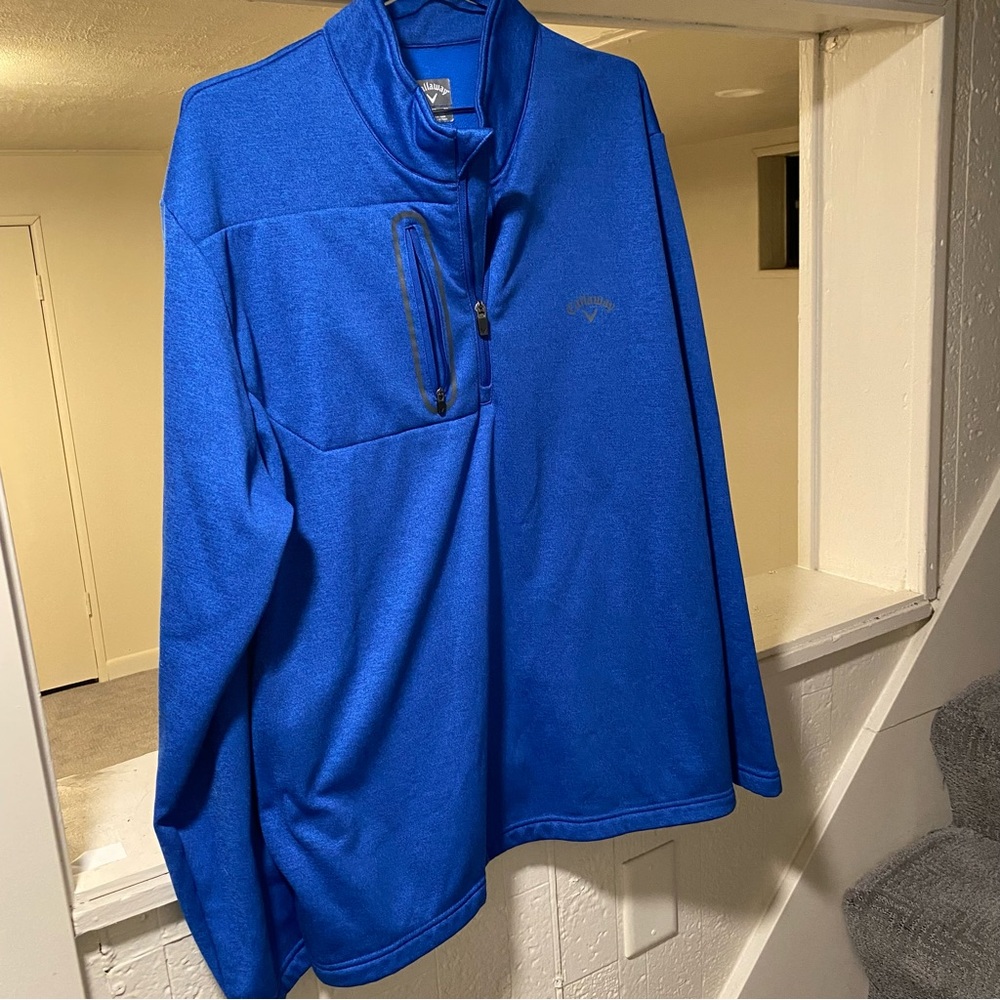 Callaway Zip up Pro Golf Sweater Blue Size XL Men’s